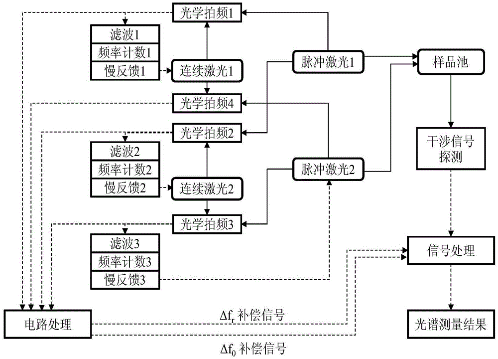 Self-adaptive double-light-comb spectrum system