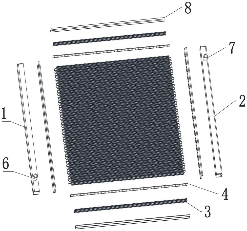 Water radiator made of staggered dotting pipes