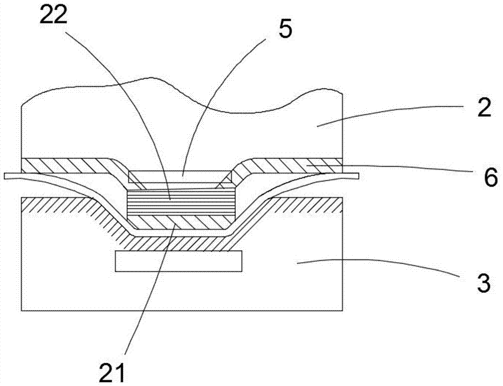 Stamping auxiliary device capable of machining high-precision protrusion part