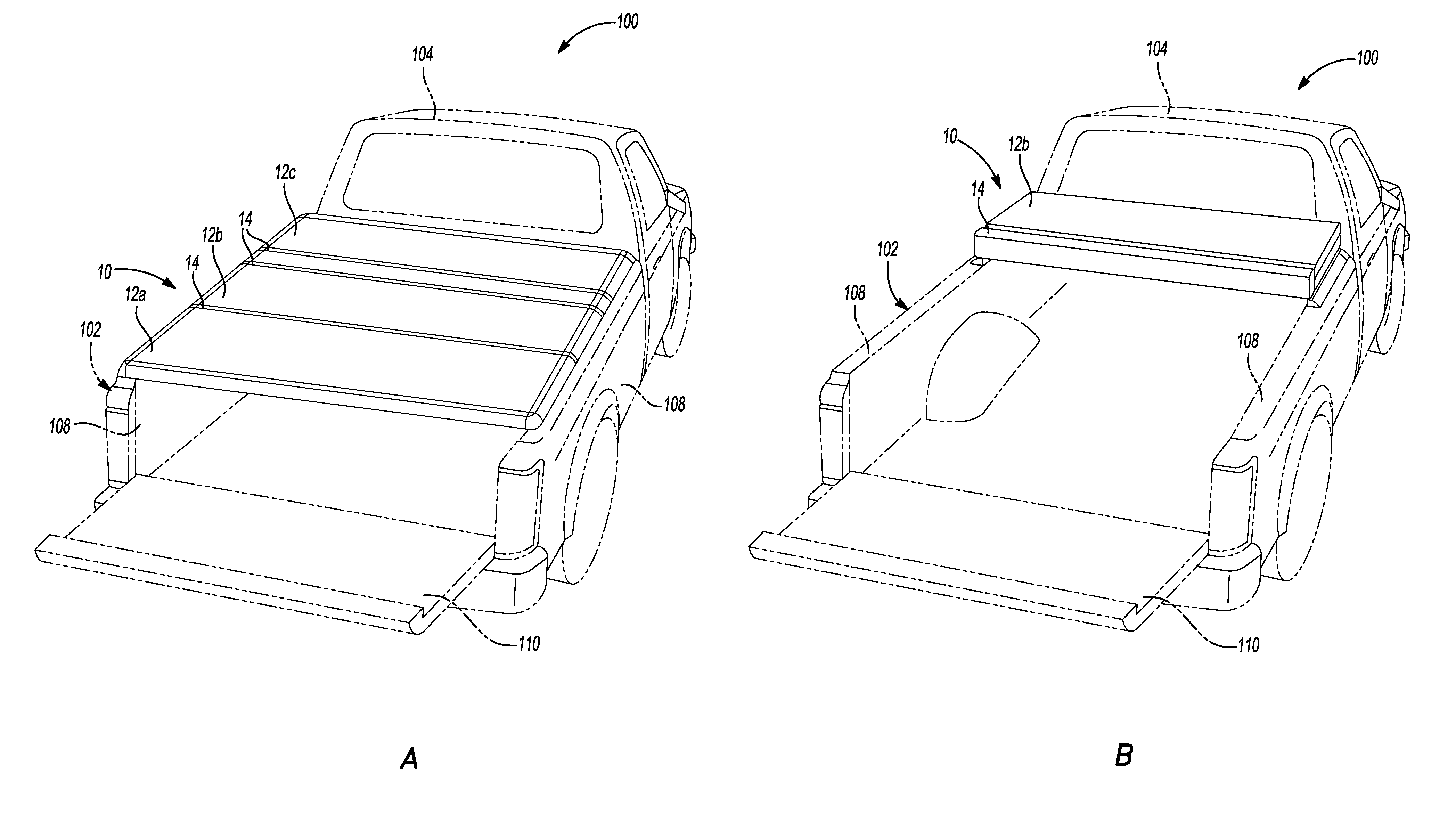 Tonneau panel locking feature