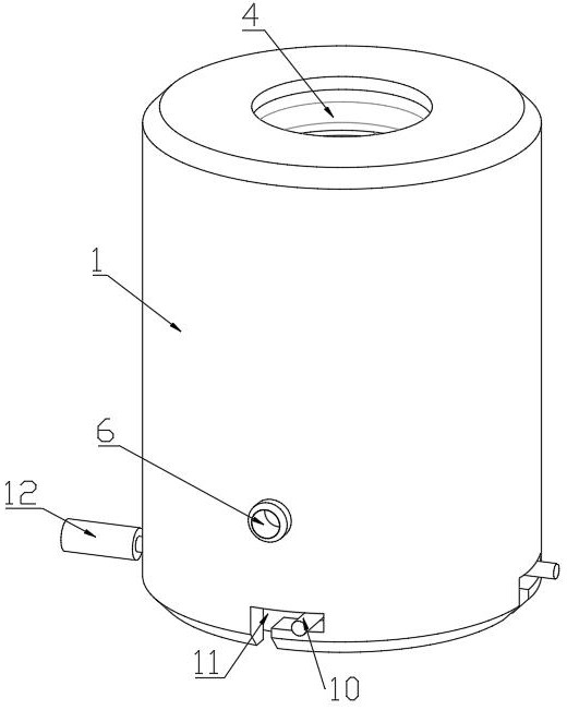 A wire drawing furnace for heating and melting glass base material for optical fiber