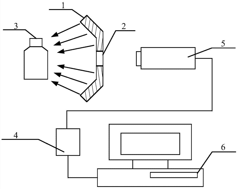 Method for automatically detecting adhesion defect of label of flat wine bottle