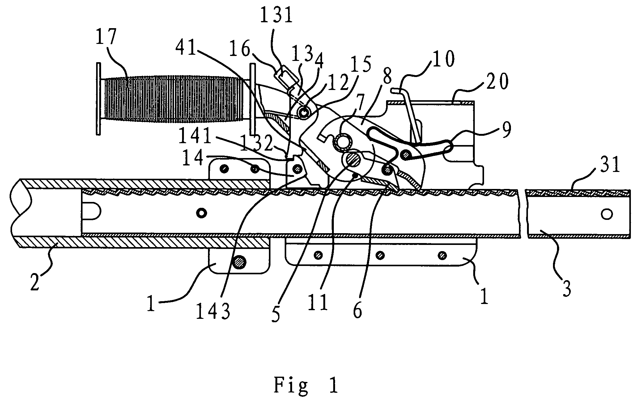 Goods fastening apparatus with improved structures