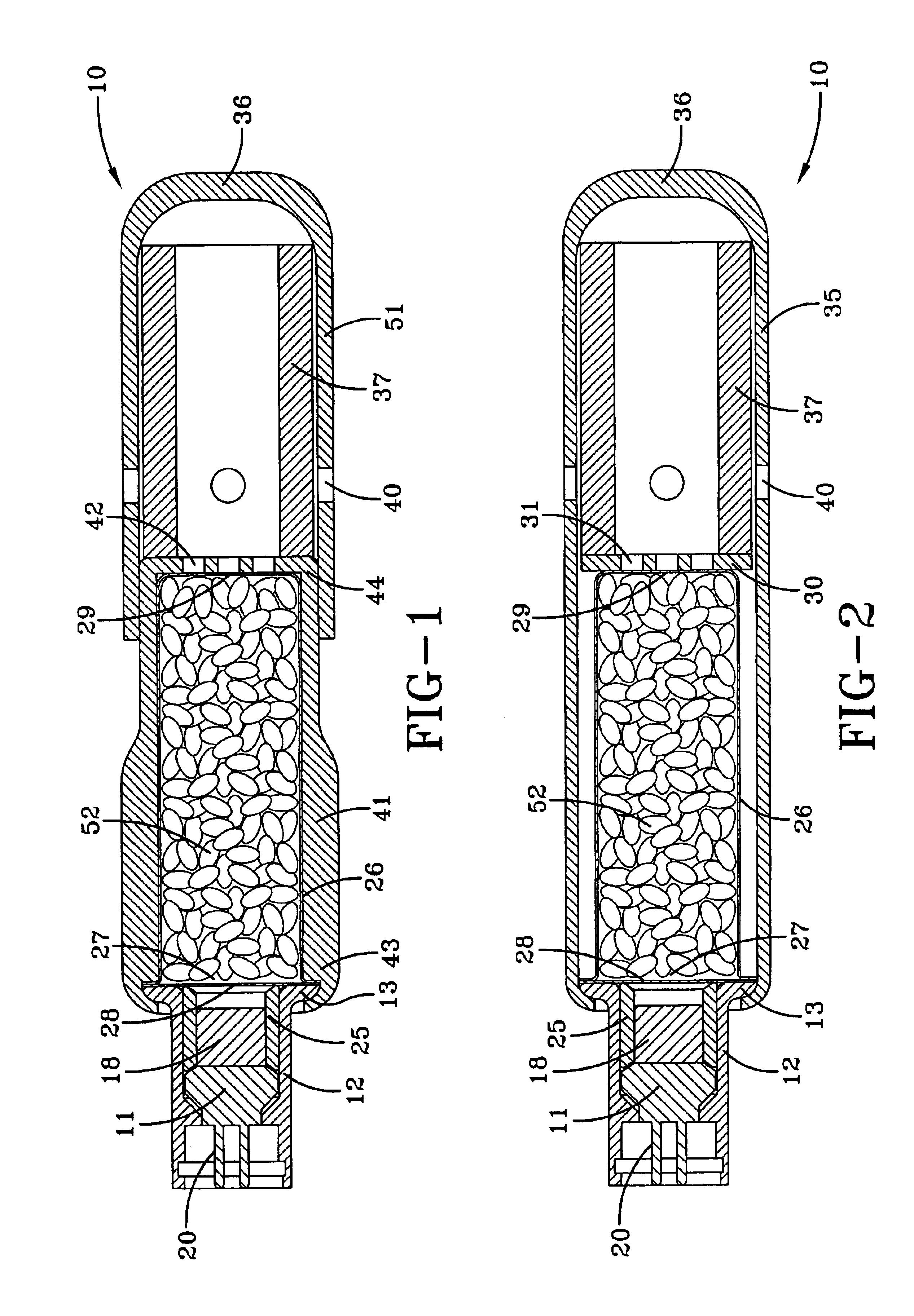 Pyrotechnic side impact inflator