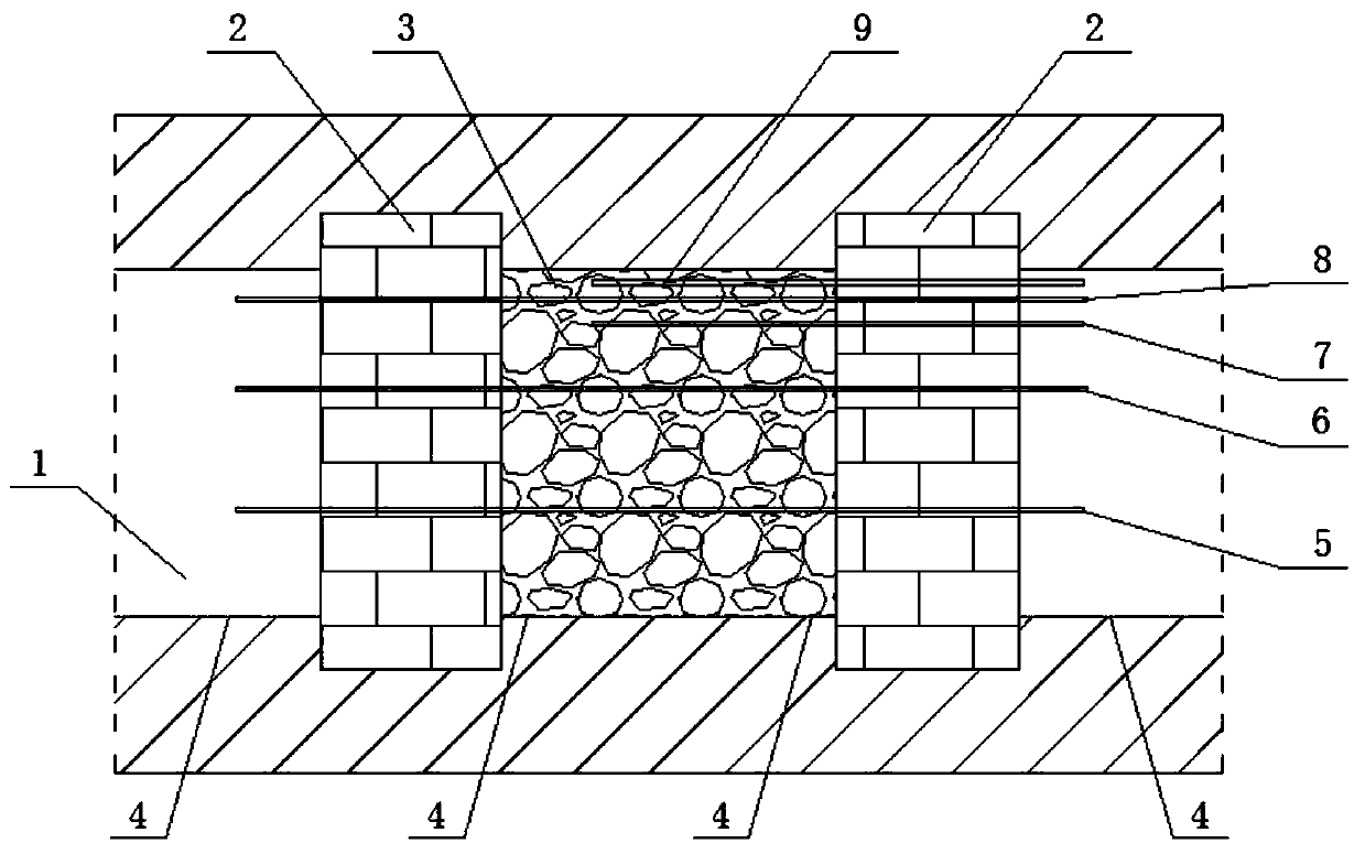 Coal mine explosion-proof sealed wall and construction method thereof