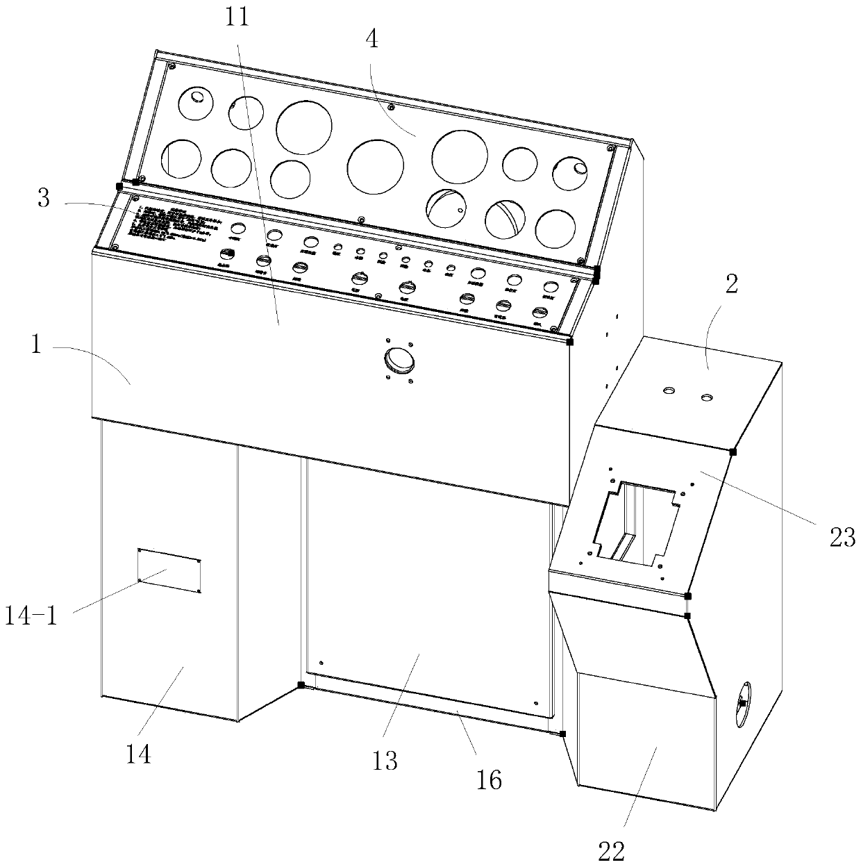 A structure-optimized marine electric control cabinet