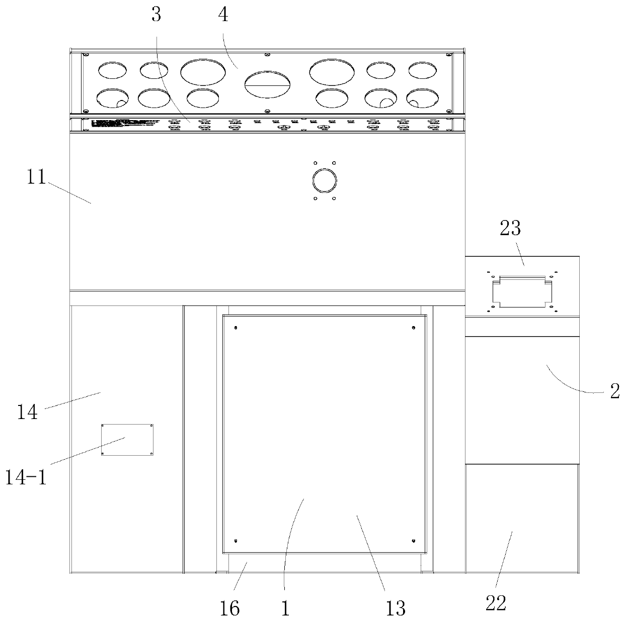 A structure-optimized marine electric control cabinet