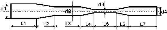 Multi-stage taper optical fiber phase conjugation mirror and device and method for laser double-journey amplification thereof