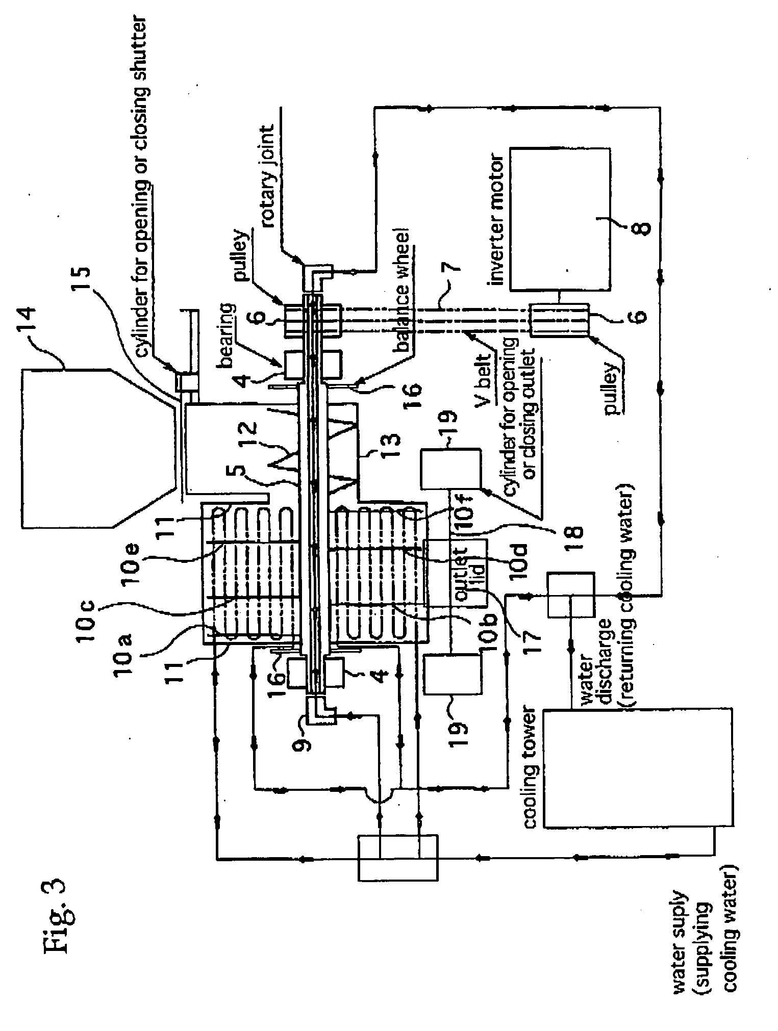 Mixing and pulverizing device, melting method for mixing, and method of molding cellulose material impregnated with binder