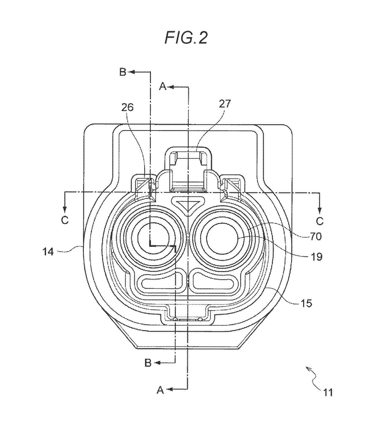 Fitting structure of connector