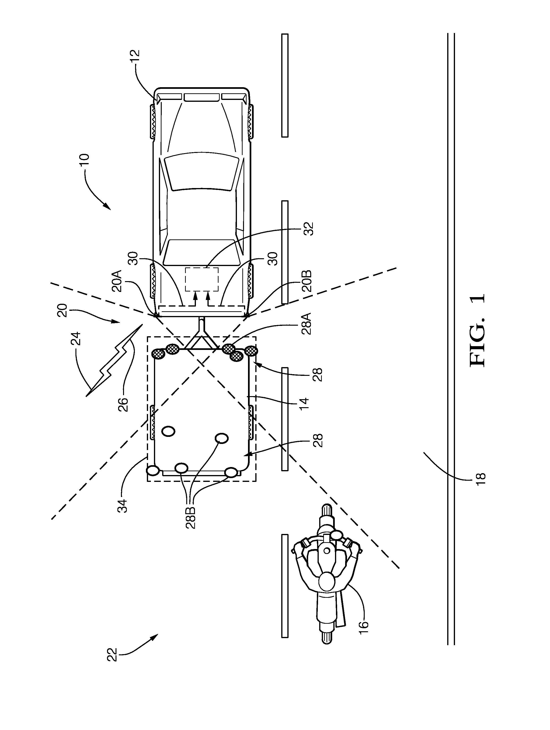 Vehicle radar system with trailer detection