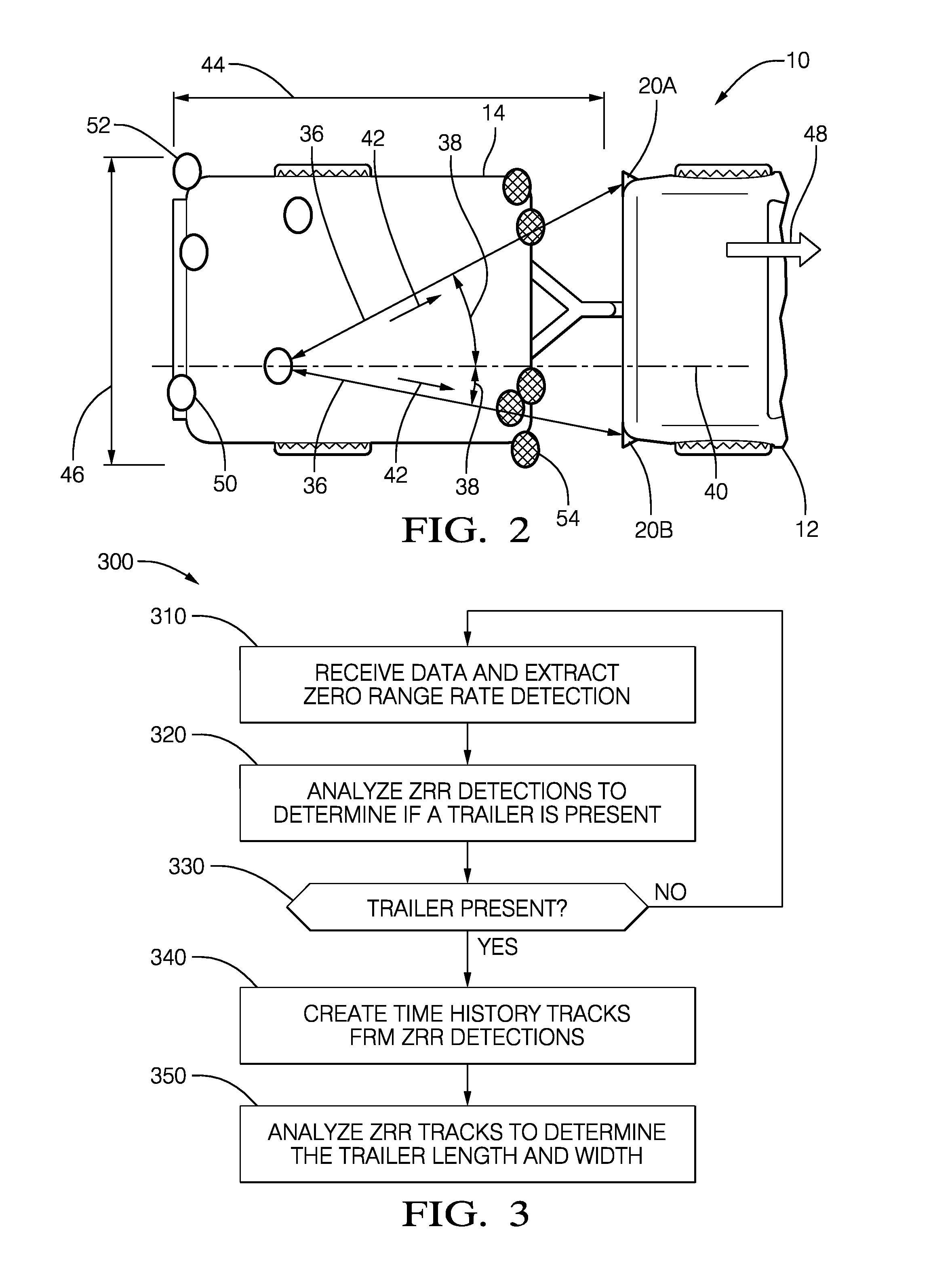 Vehicle radar system with trailer detection