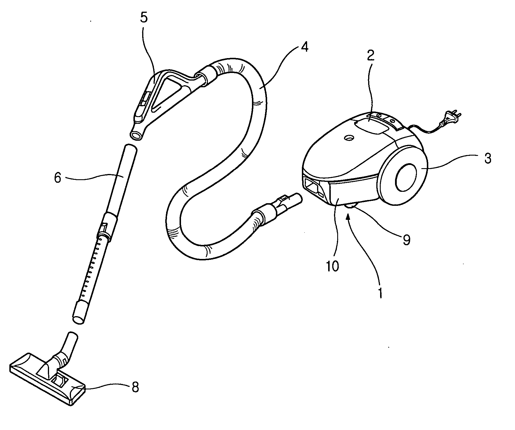 Fan motor noise reduction device and vacuum cleaner with the same