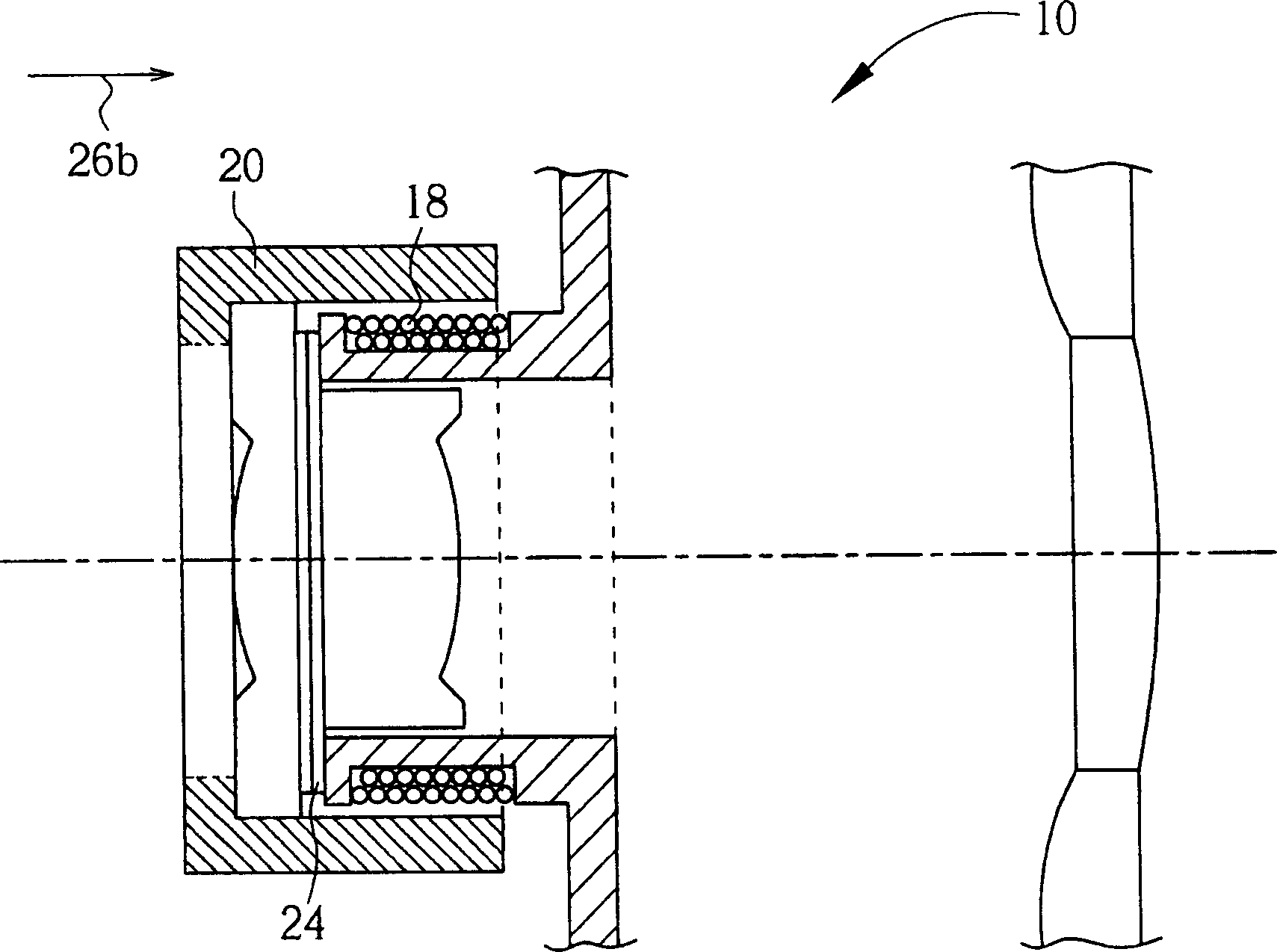 Automati focus adjusting mechanism of camera