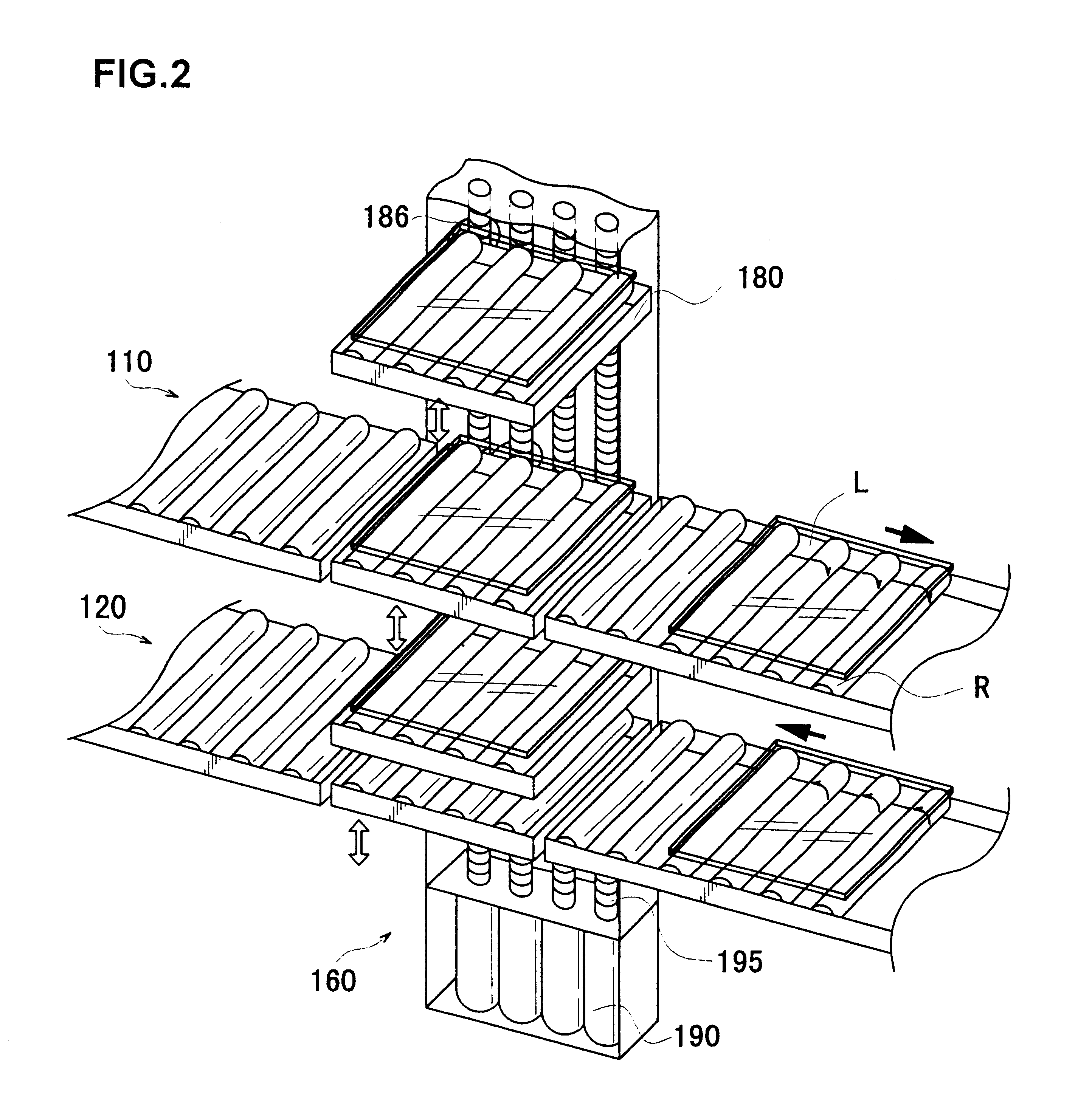 Transfer system for conveying LCD glass substrate