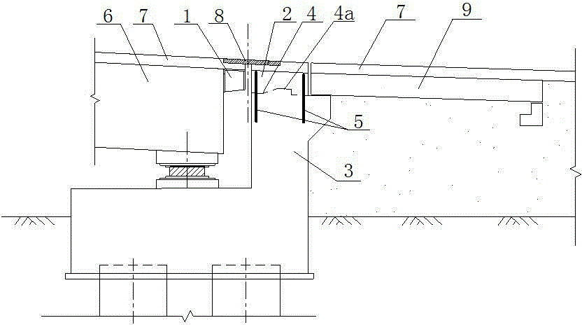 Bridge abutment knocking-off structure