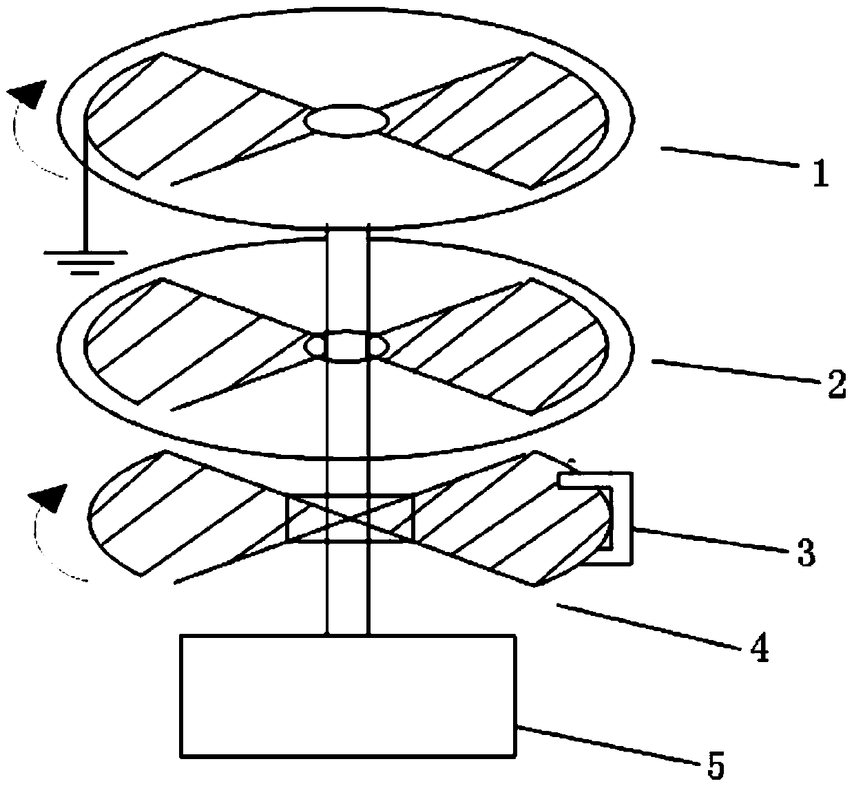 Direct-current electric field detecting device used under condition of hybrid electric field