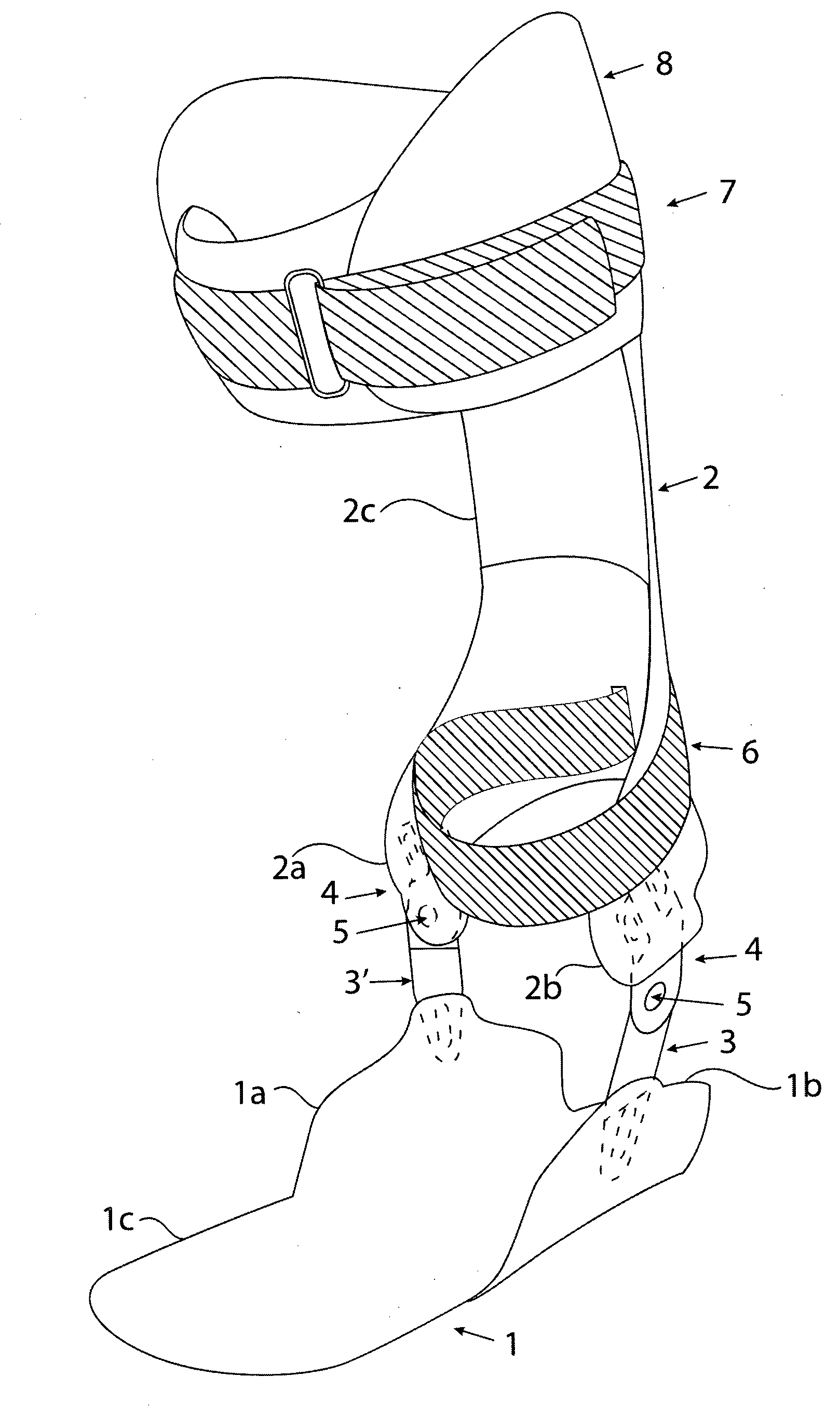 Shoe-internal brace for drop foot and similar conditions