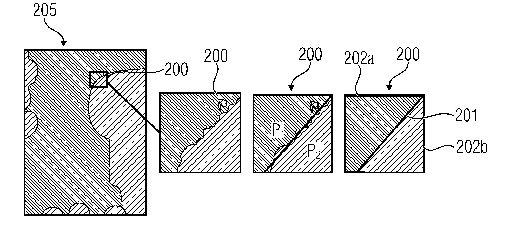 Effective wedgelet partition coding using spatial prediction