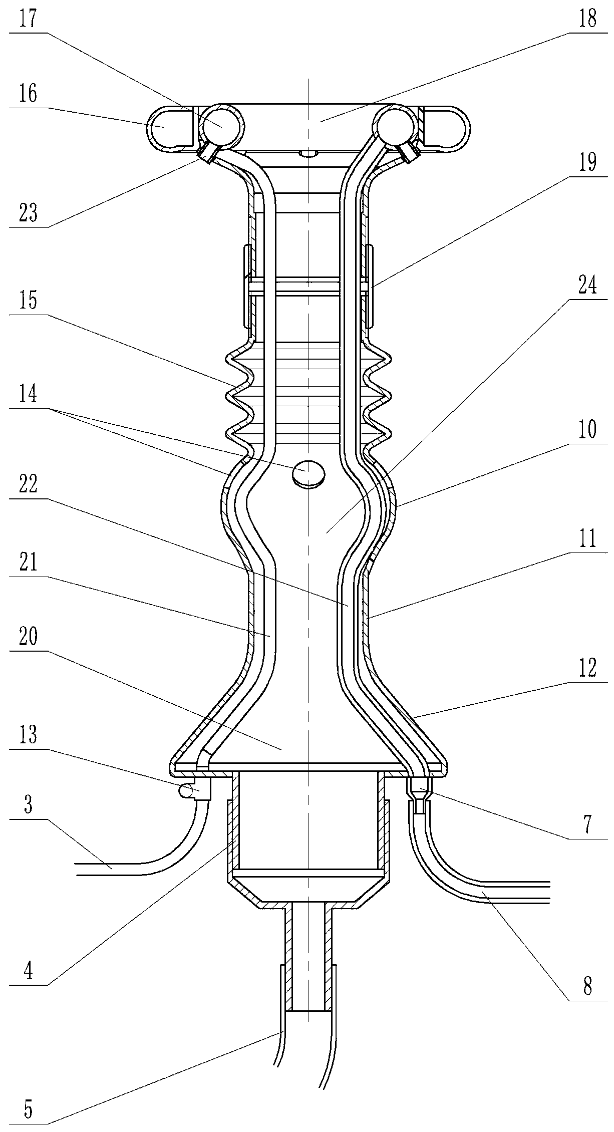 Anastomotic fistula protective flusher