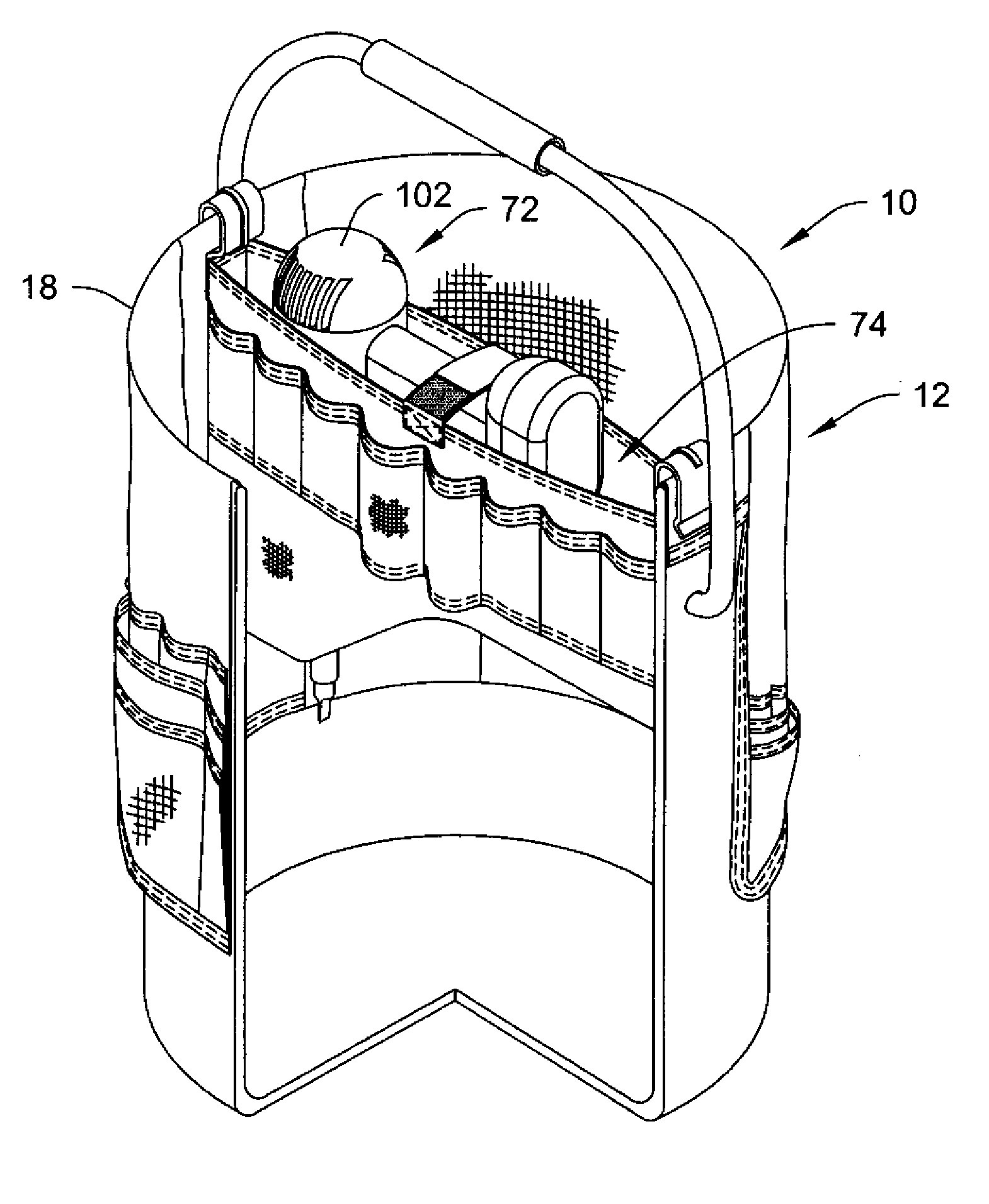 Bucket tool organizer with tool insert