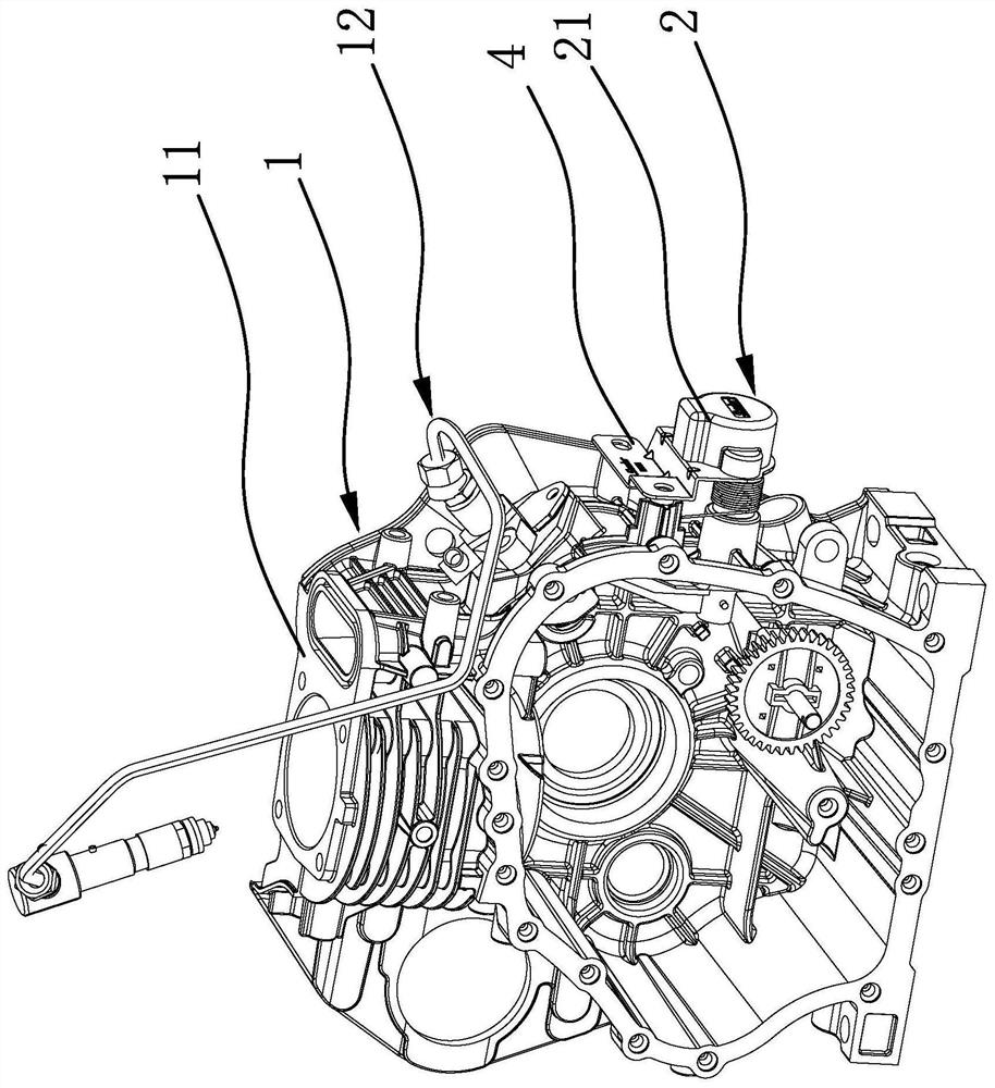 Electronic speed regulation structure in single-cylinder air-cooled diesel generator