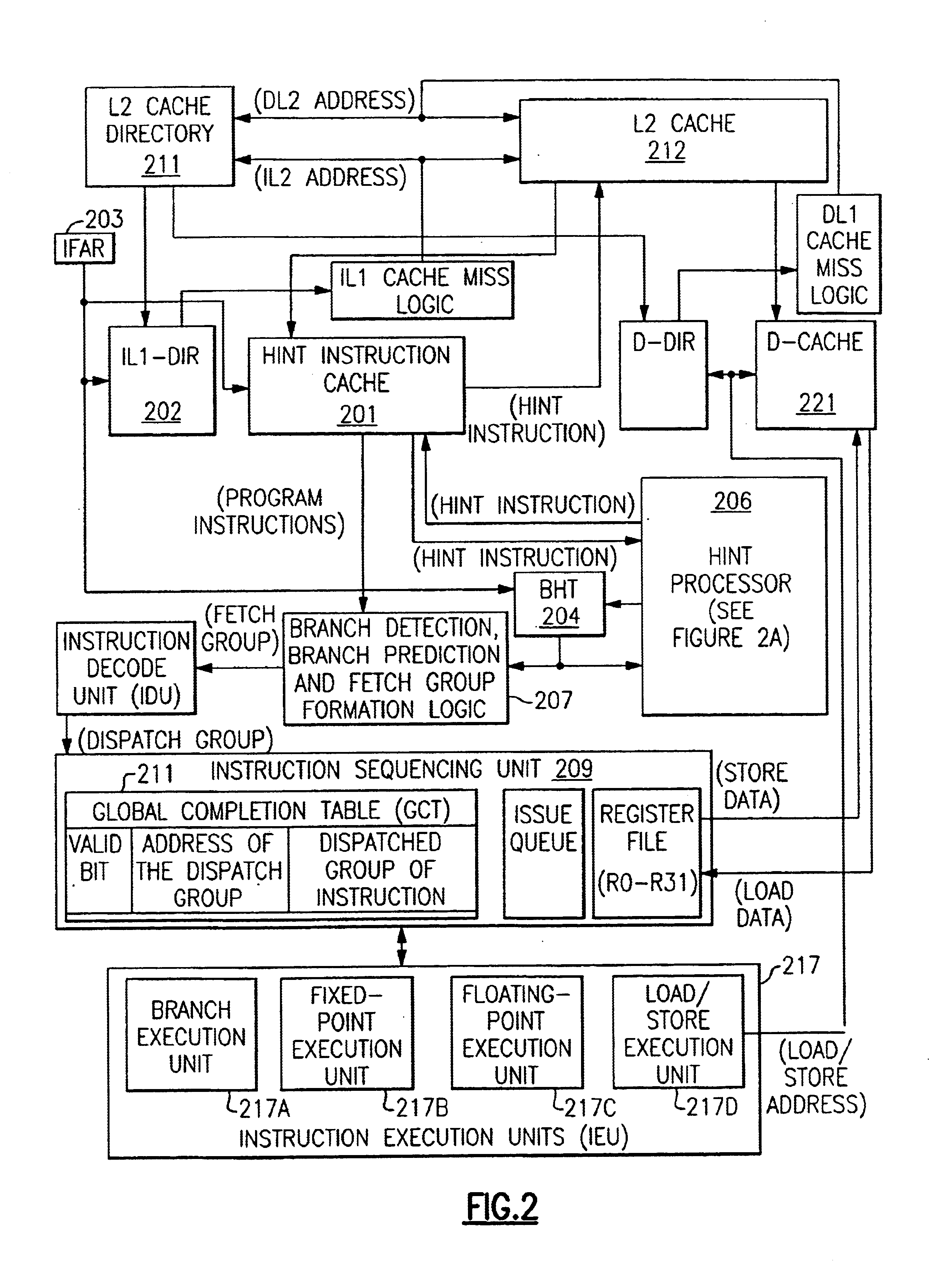 Branch prediction apparatus and process for restoring replaced branch history for use in future branch predictions for an executing program