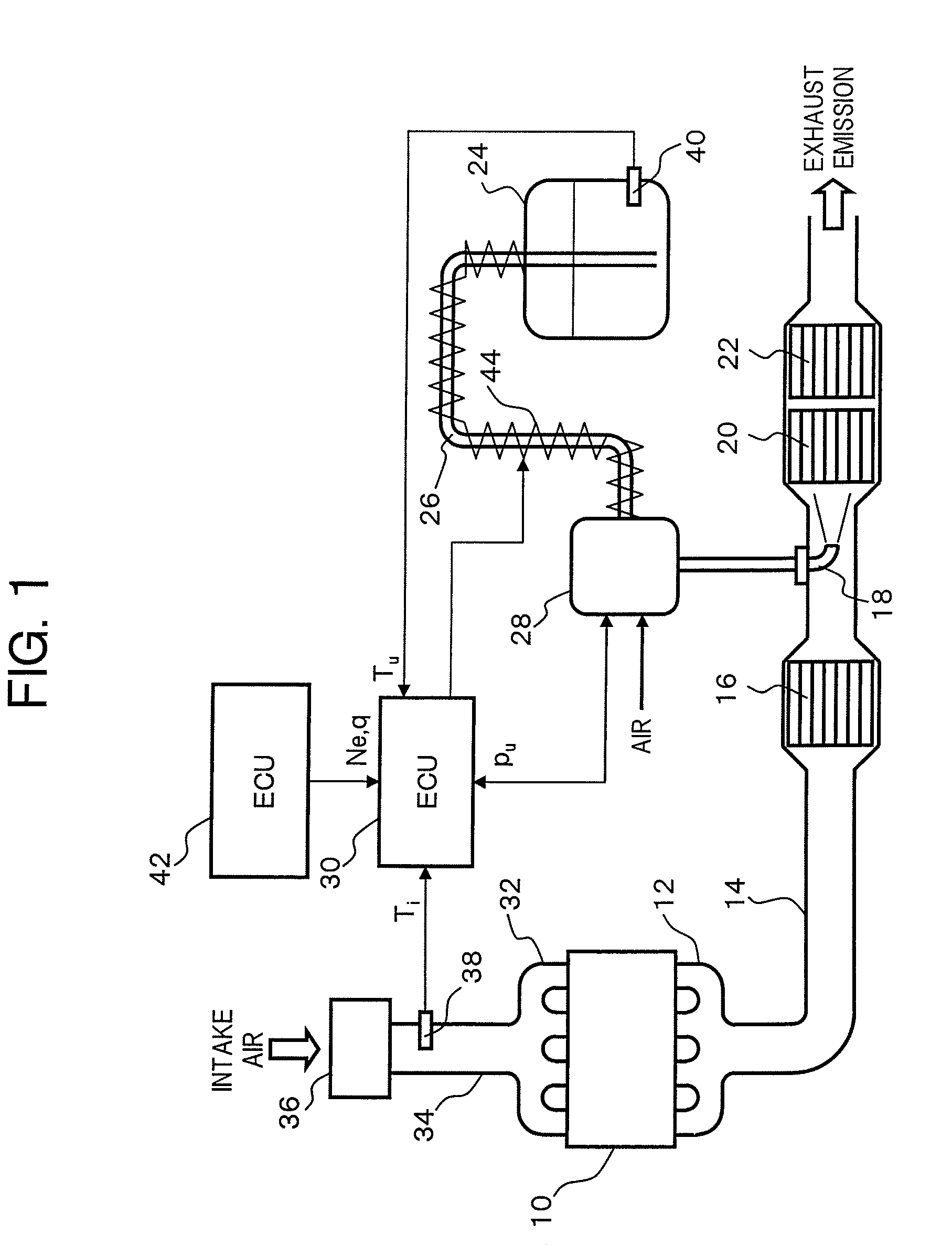 Atmospheric temperature detecting apparatus and exhaust emission purification apparatus