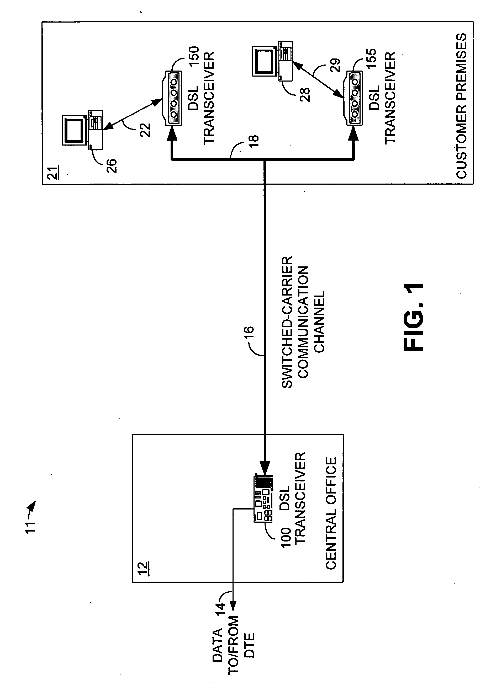 System and method for a robust preamble and transmission delimiting in a switched-carrier transceiver