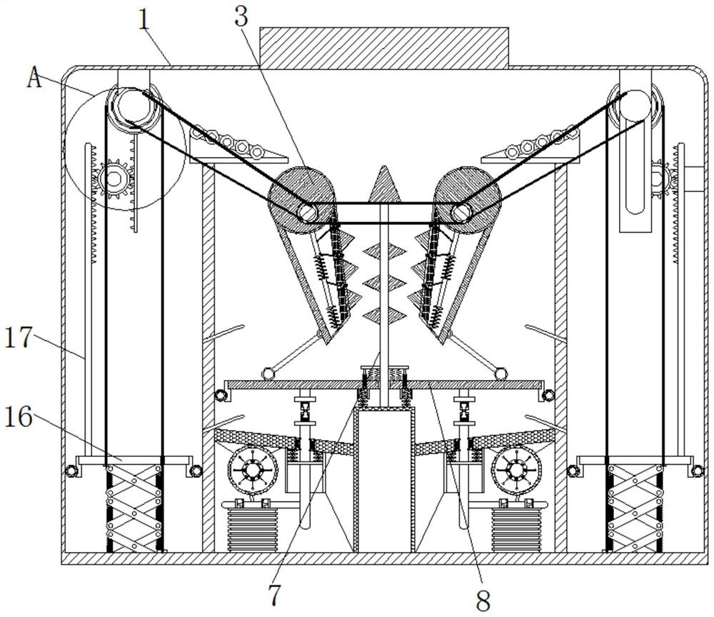 An energy-saving and environment-friendly construction waste recycling device