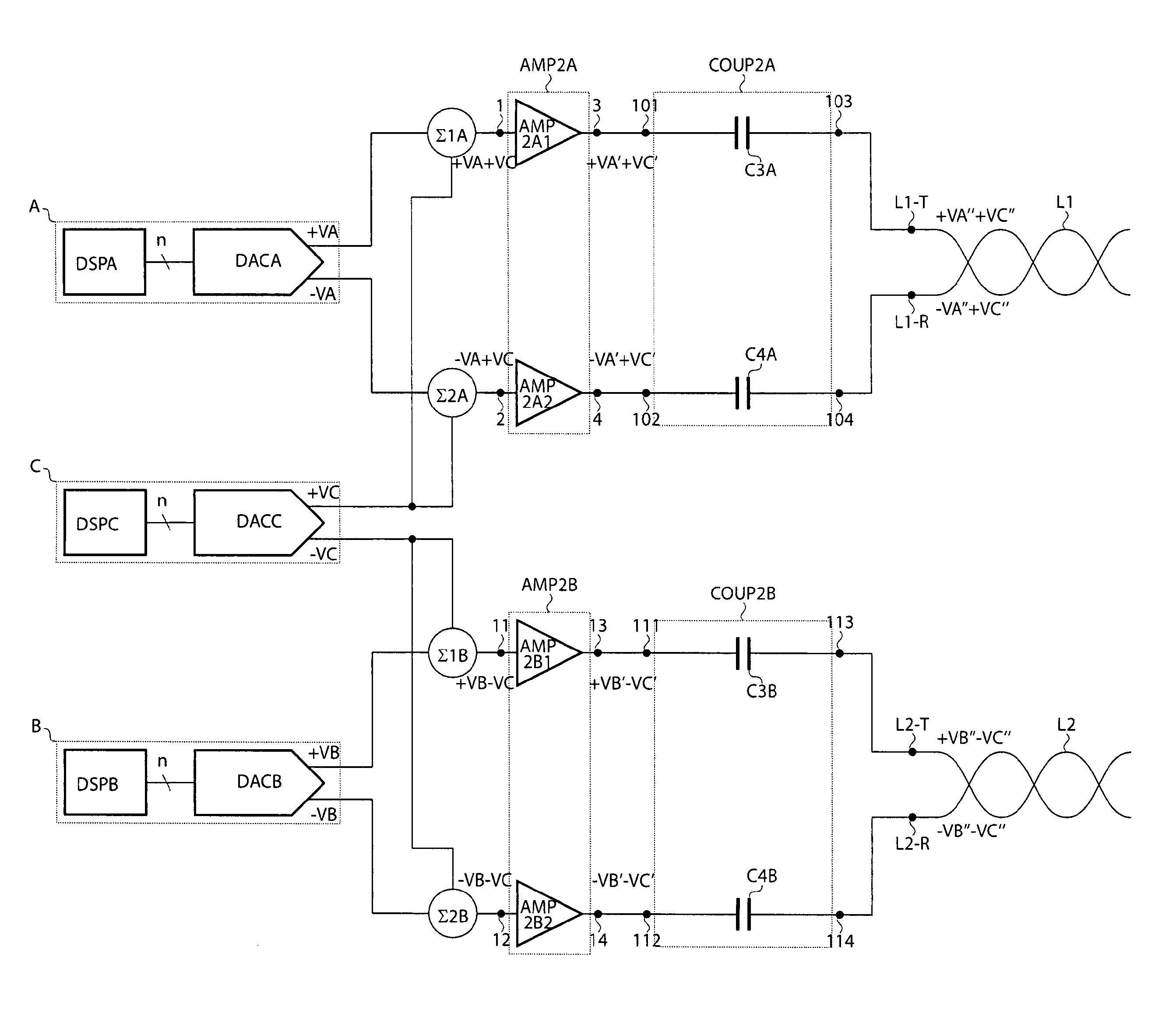 Coupling arrangement for phantom-mode transmission