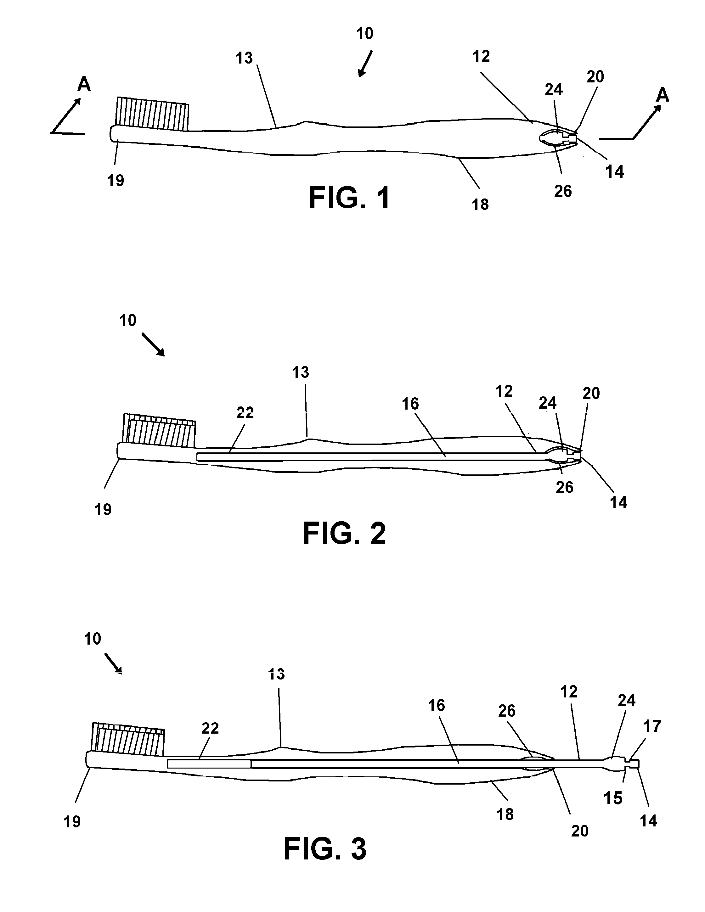 Tongue scraper adapted for engagement with a toothbrush