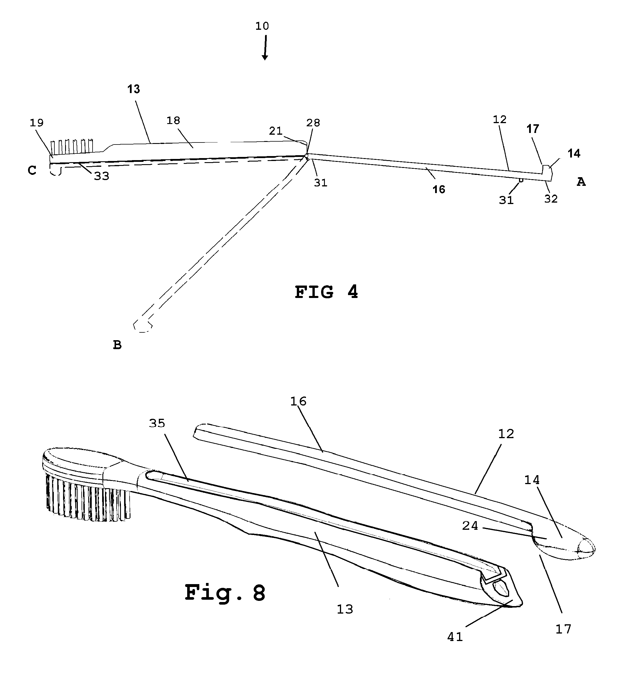 Tongue scraper adapted for engagement with a toothbrush