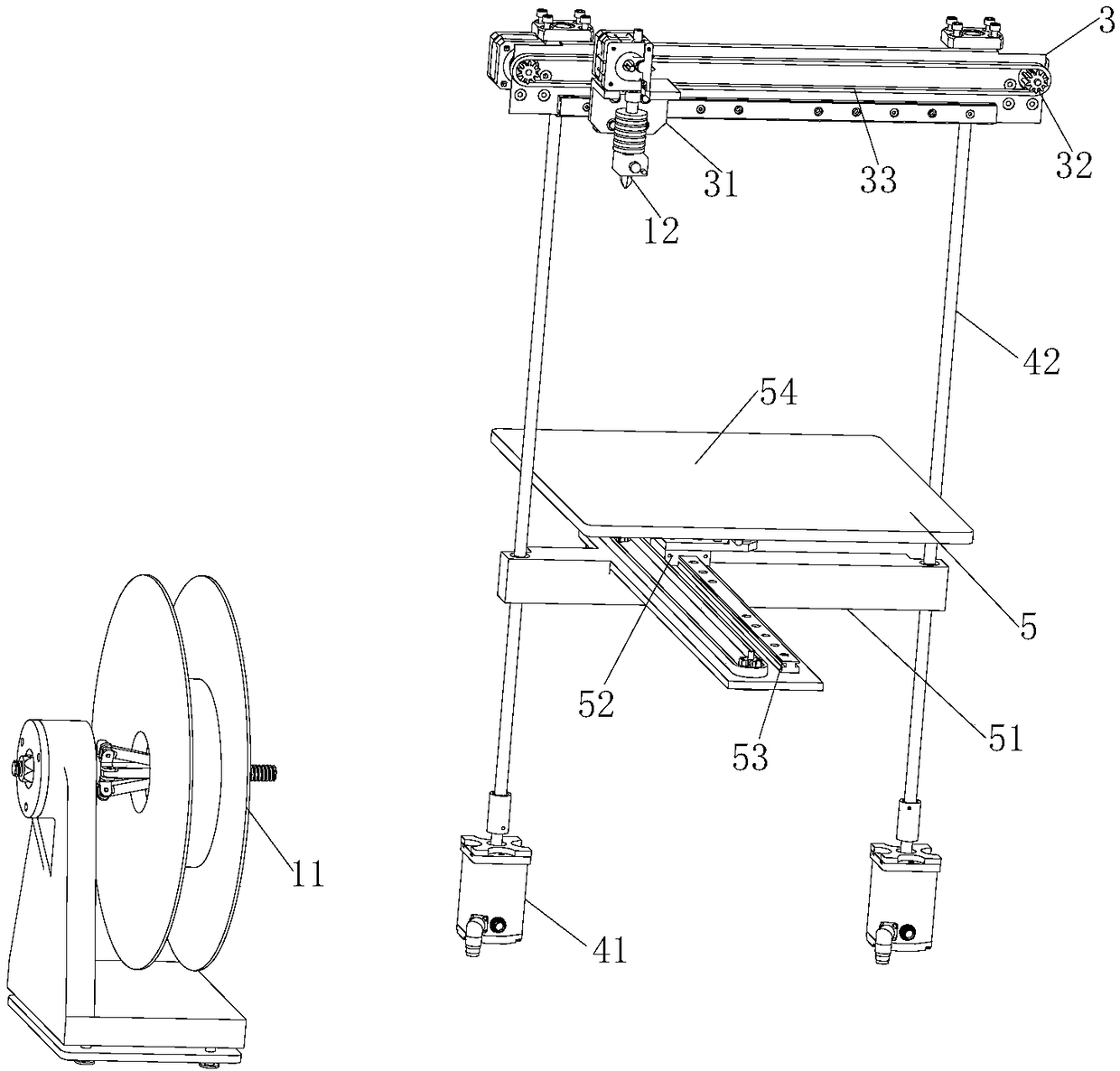 Desktop 3D printer with novel wire feeding mechanism