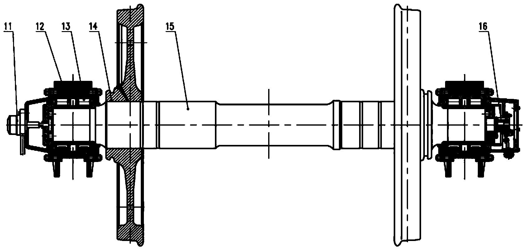 Two-axle bogie of electric locomotive with 30-ton axle weight