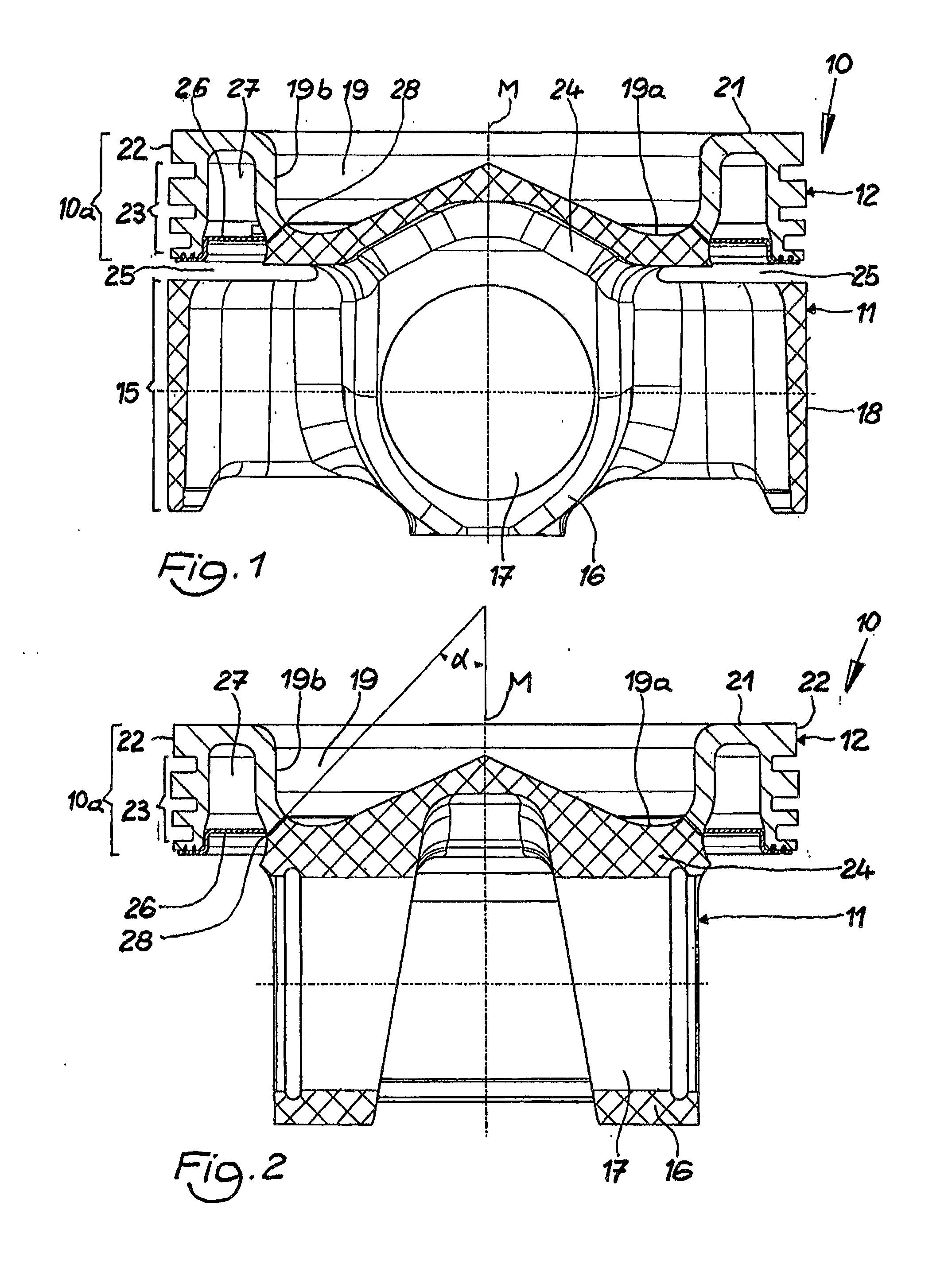 Piston for an internal combustion engine and method for its production