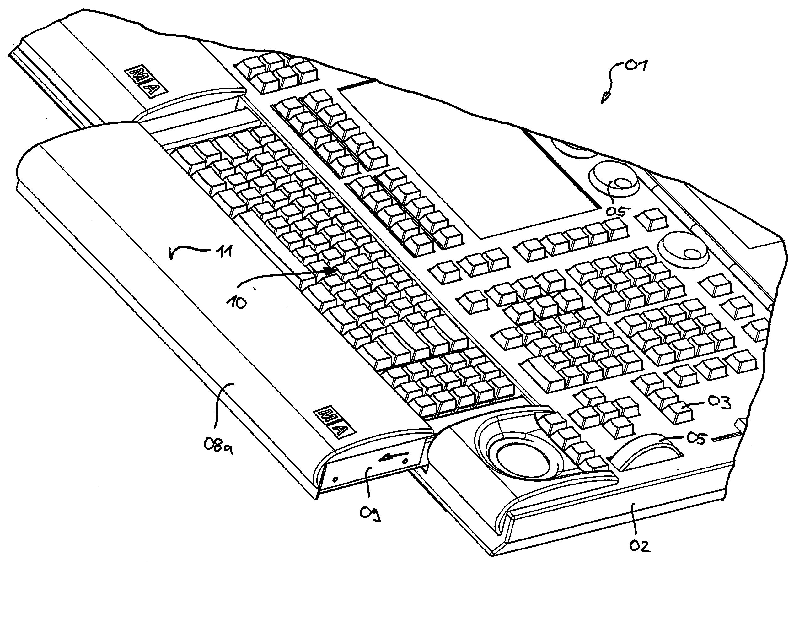 Lighting control console for controlling a lighting system