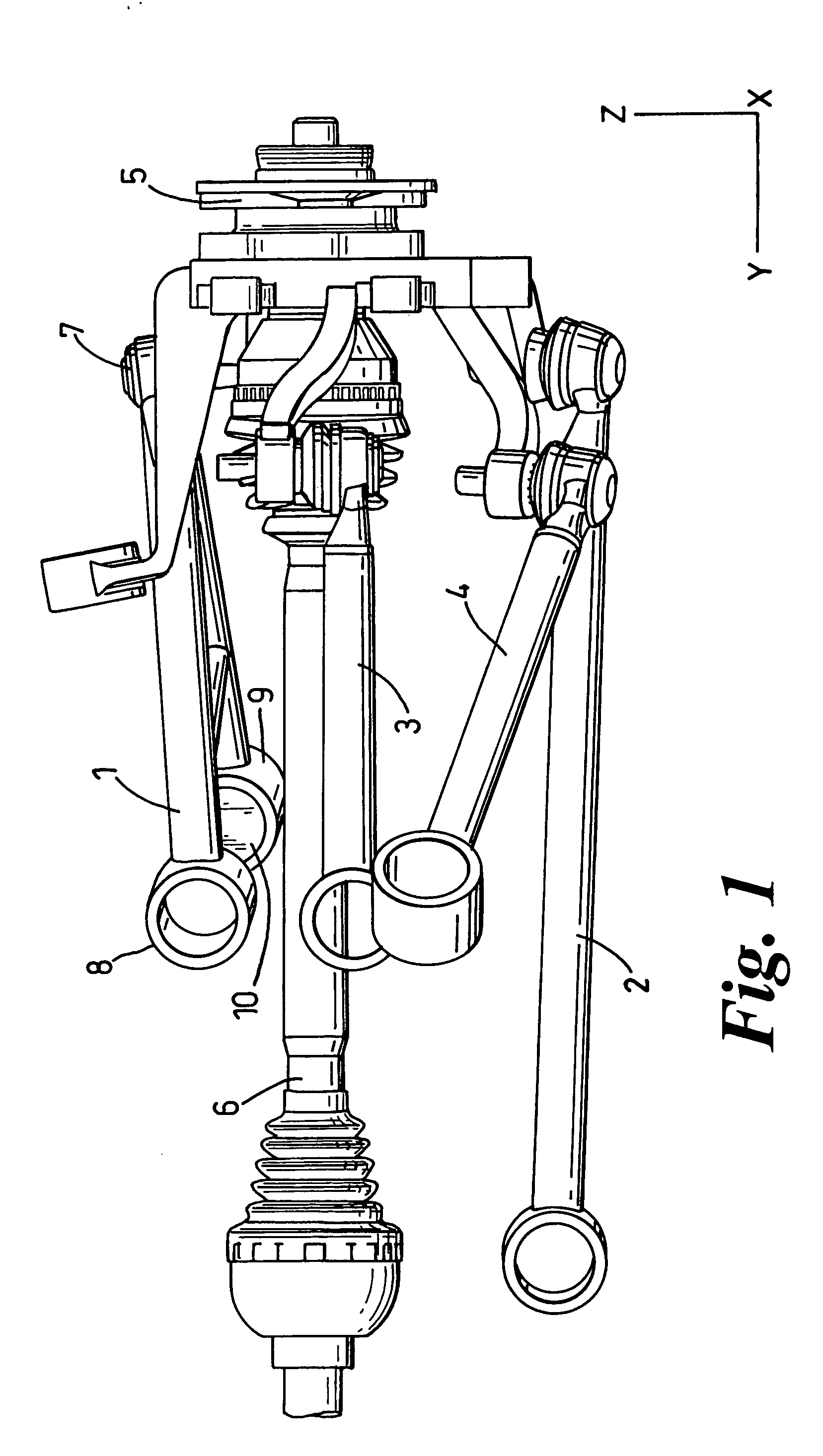 Four-link vehicle suspension system