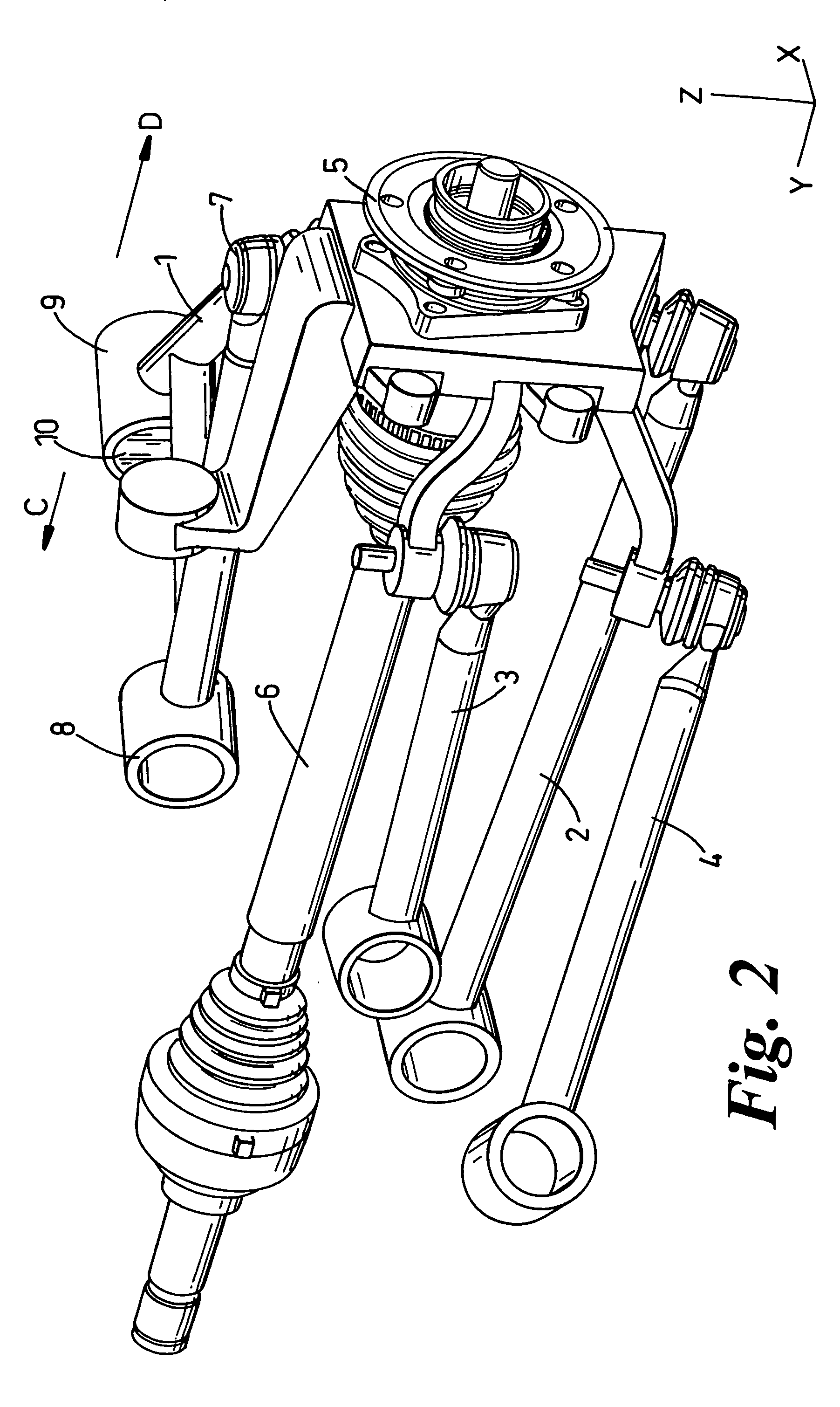 Four-link vehicle suspension system