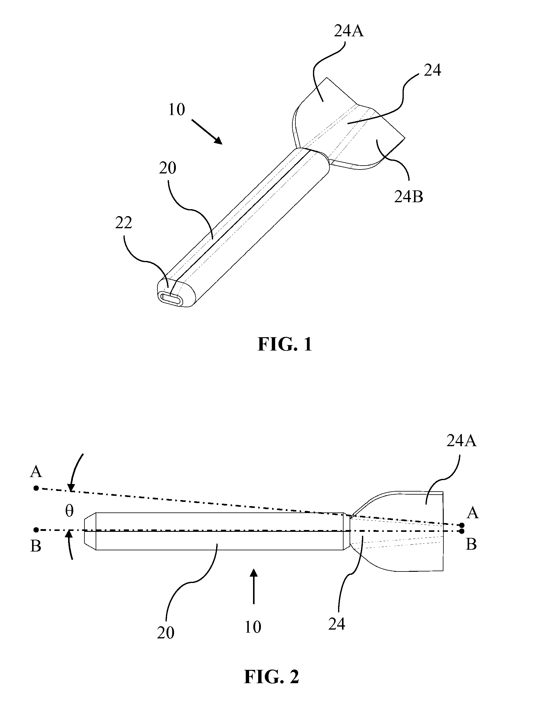 Two-Fin Stackable Flechette Having Two-Piece Construction