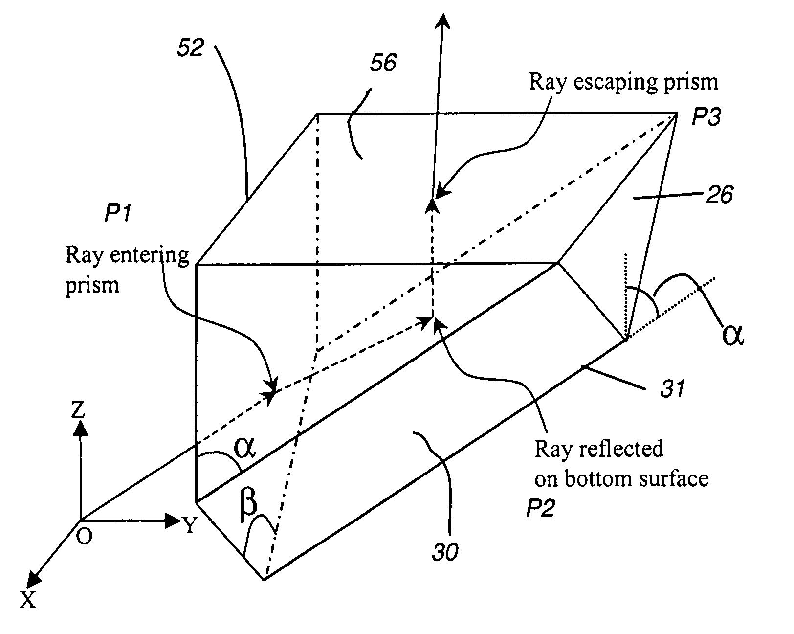 Turning film using array of roof prism structures