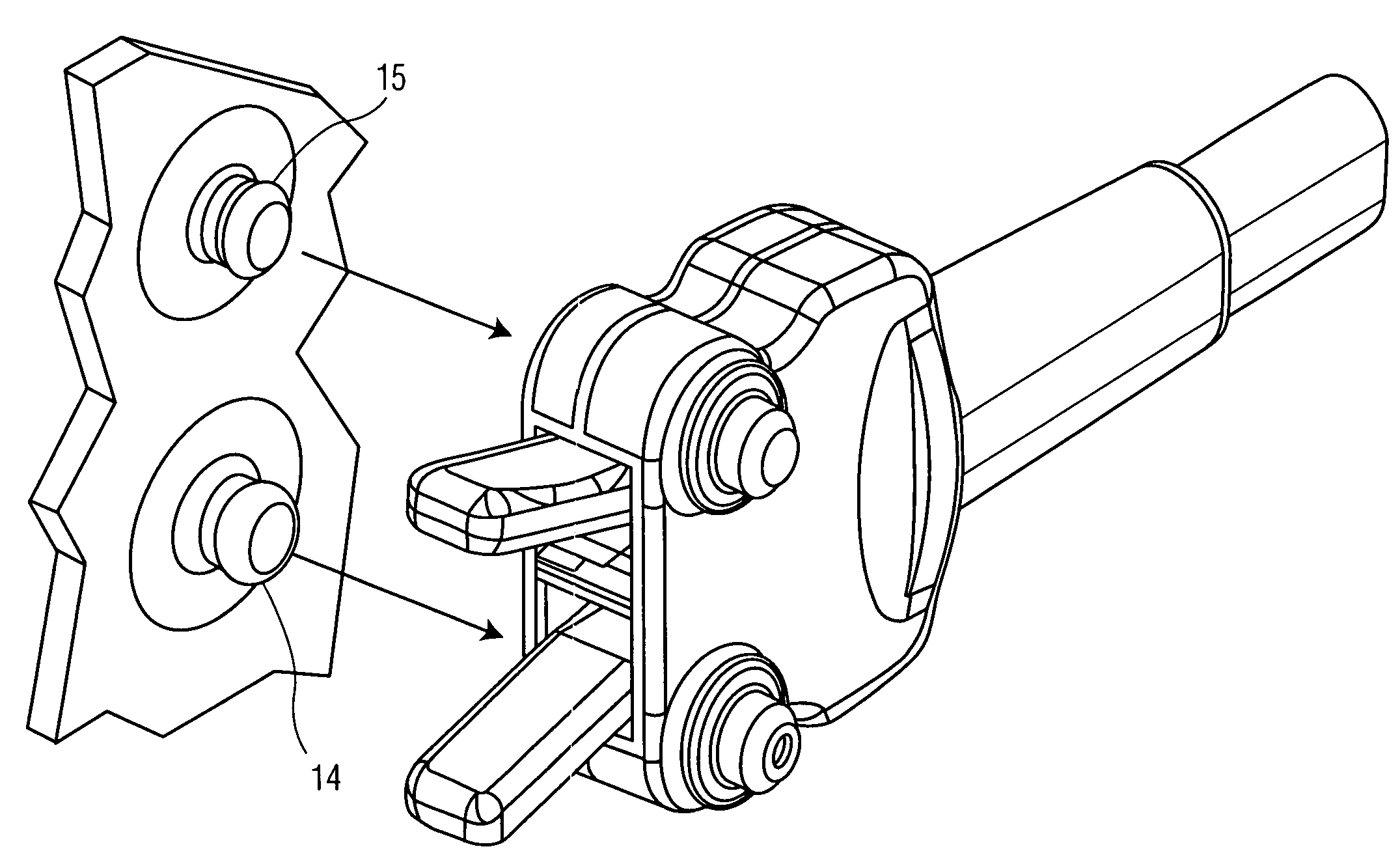 Double connector for medical sensor