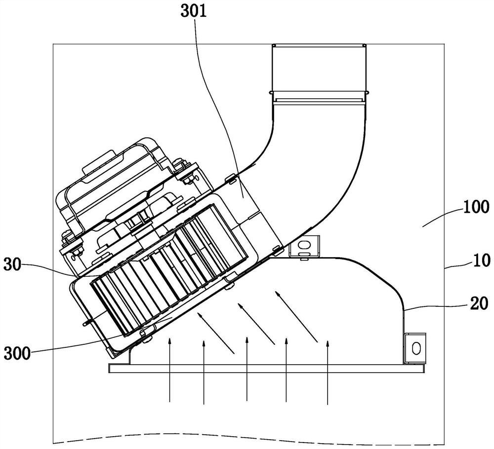 Smoke guide device with flow guide plate and gas water heater