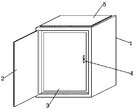 A power distribution cabinet for physical heat dissipation