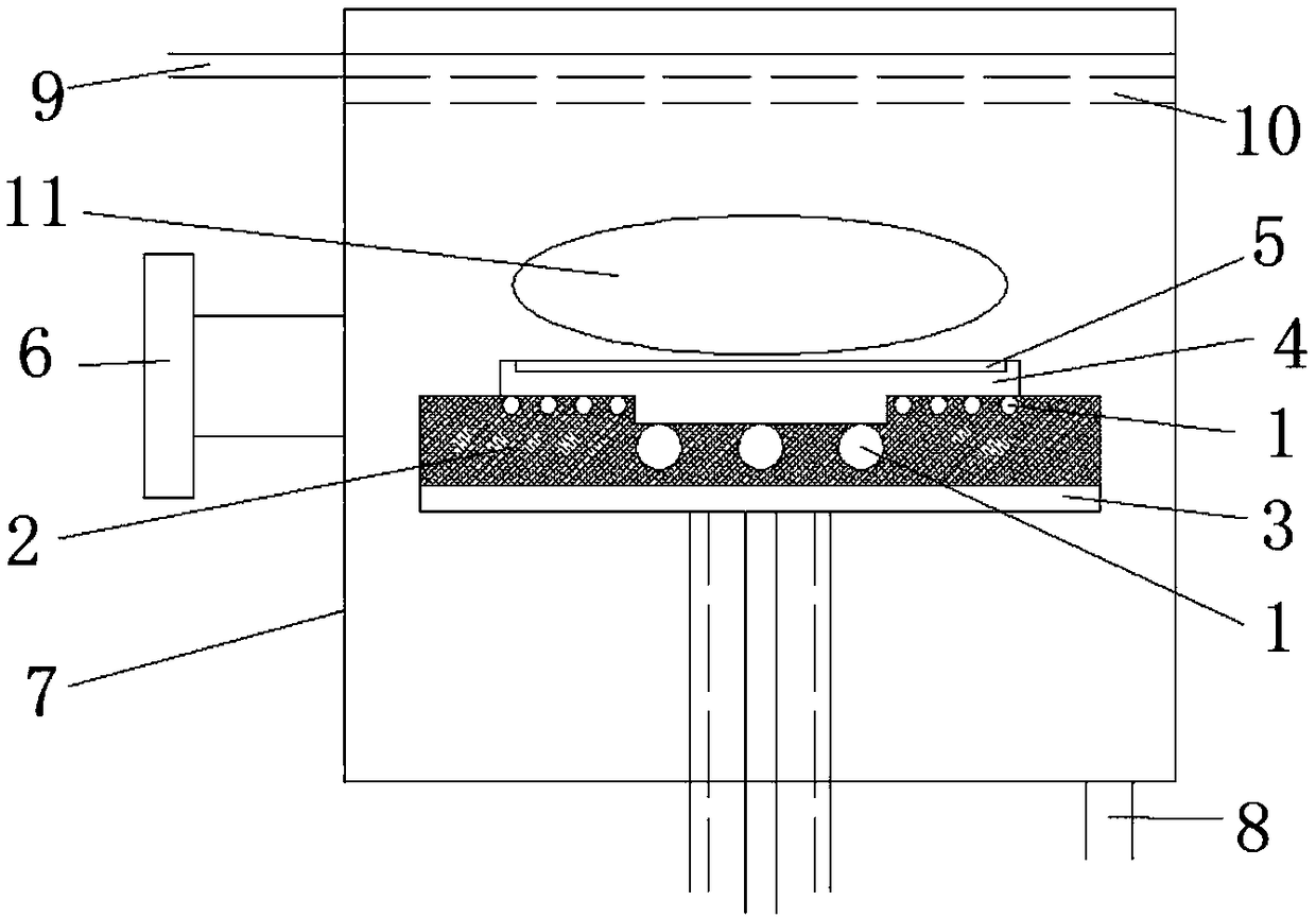 Substrate table system and method for improving growth uniformity of diamond film by using same