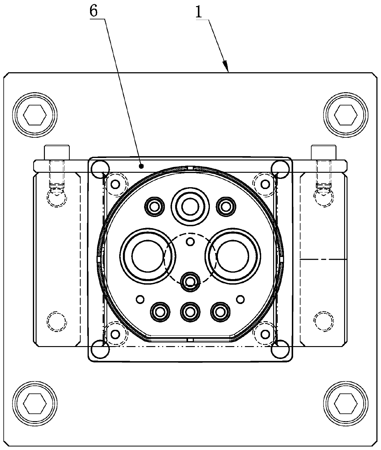 Quick dismounting machine for deep cavity and belt column plastic products from correcting assistive devices