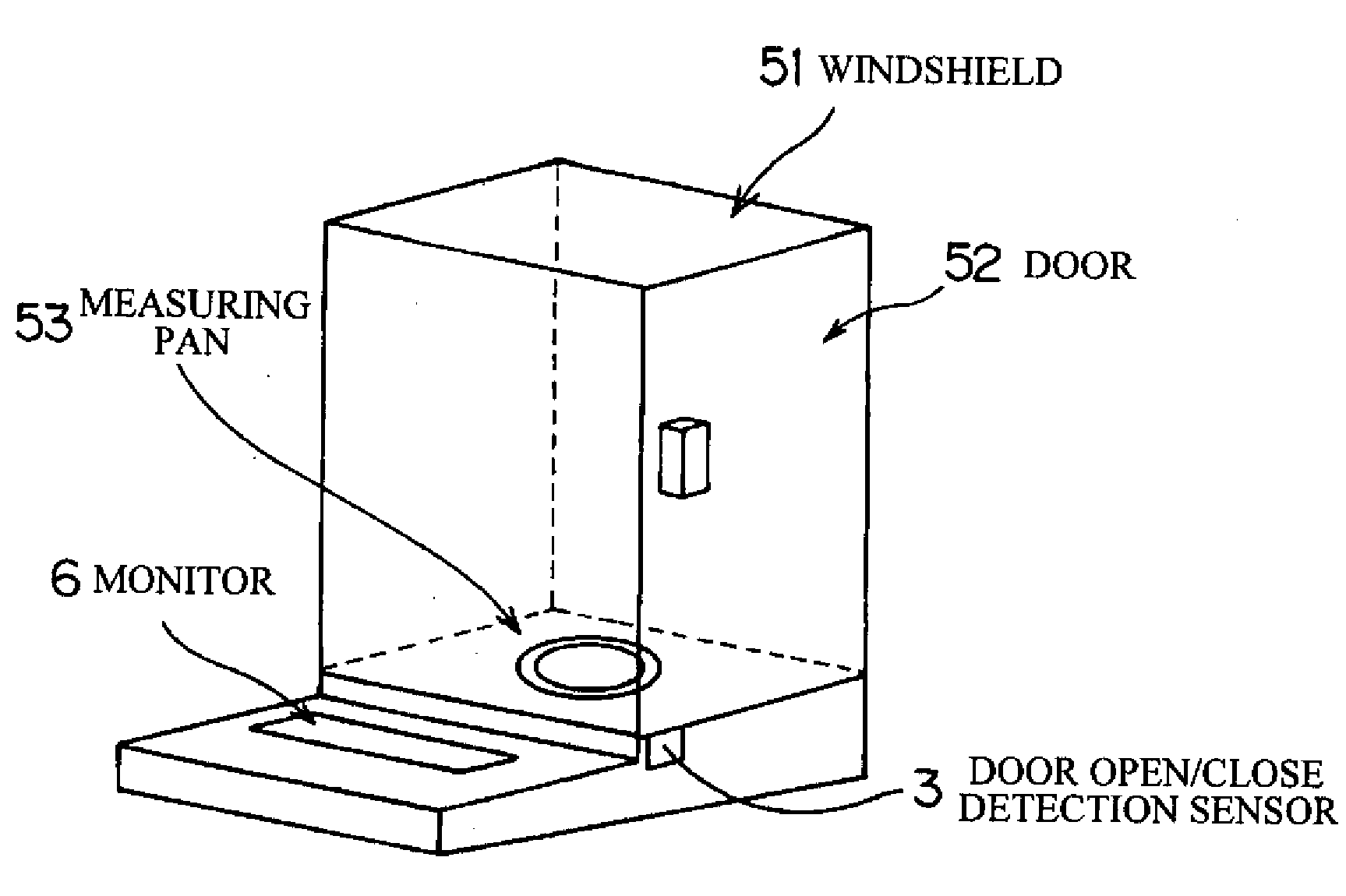 Electronic balance with windshield