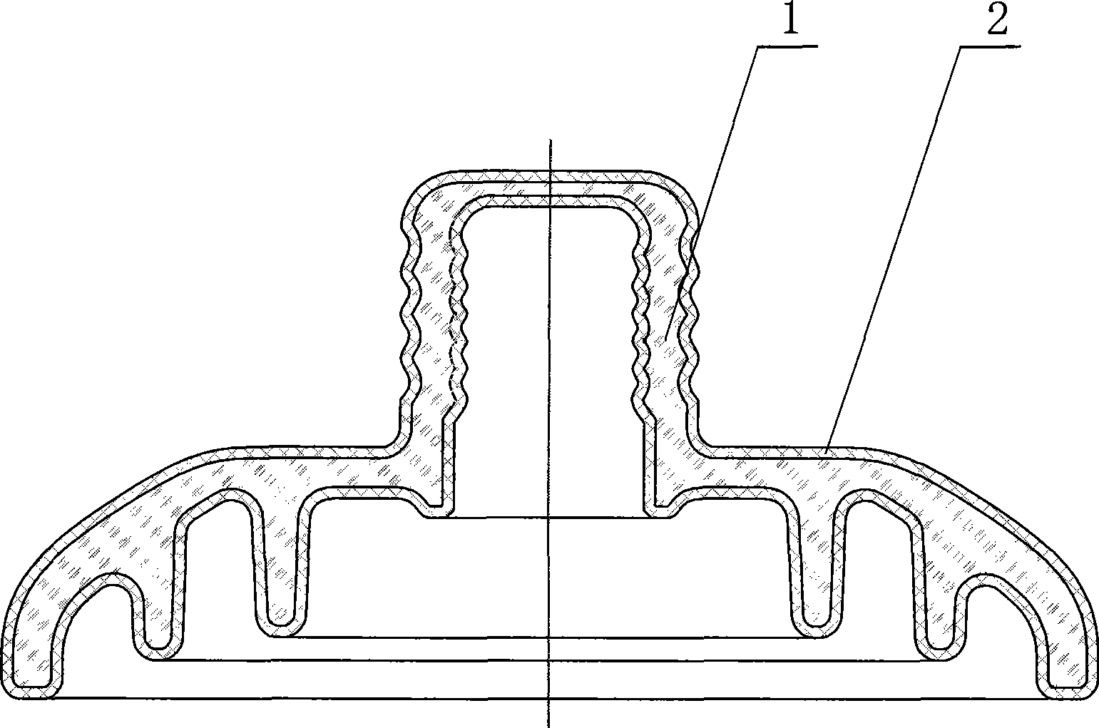 Laminated toughened glass insulator and preparation method thereof