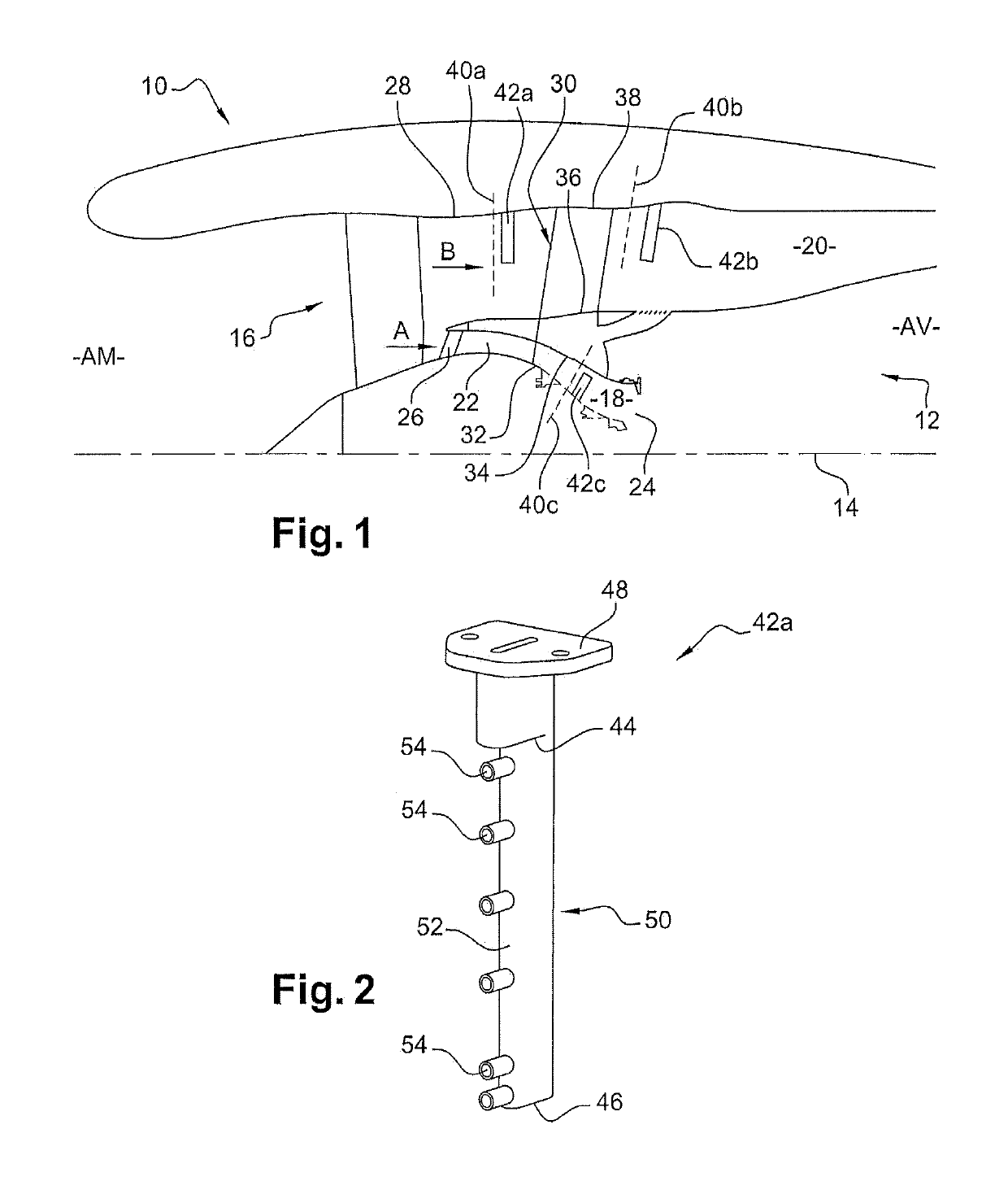 Instrumented flow passage of a turbine engine