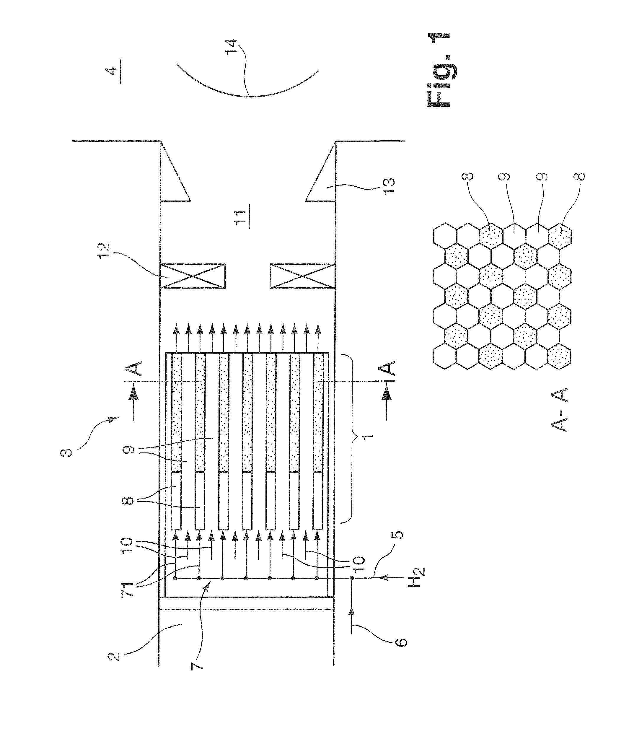 Method and Device for the Combustion of Hydrogen in a Premix Burner